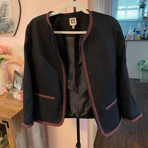 Anne Klein Black and Pink Blazer for Business Casual